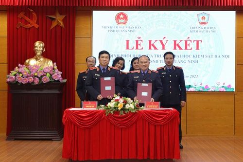 Đại học Kiểm sát Hà Nội ký Quy định phối hợp với VKSND tỉnh Quảng Ninh