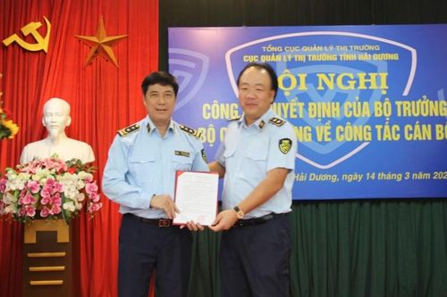 Bổ nhiệm ông Trần Văn Toàn làm Cục trưởng Cục Quản lý thị trường tỉnh Hải Dương