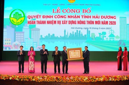 Hải Dương hoàn thành xây dựng nông thôn mới