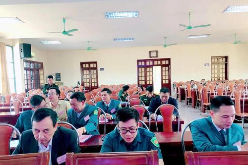 Hội thi cán bộ giảng dạy chính trị lực lượng vũ trang huyện Thanh Trì