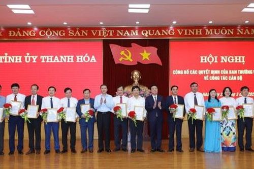 Thanh Hóa: Điều động, bổ nhiệm nhiều cán bộ chủ chốt