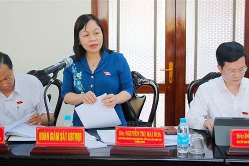 Đoàn giám sát của Ủy ban Thường vụ Quốc hội làm việc với UBND huyện Lộc Ninh, Bình Phước