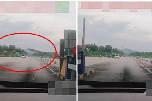Thanh chắn ở trạm thu phí hất lên đập xuống liên tục 'thách thức' tài xế vượt qua