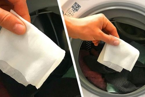 Bỏ một tờ khăn ướt vào máy giặt, ai cũng bất ngờ vì lợi ích quá tuyệt vời