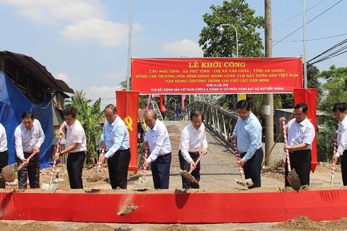 UBND TX. Tân Châu khởi công xây dựng cầu Phú Vĩnh