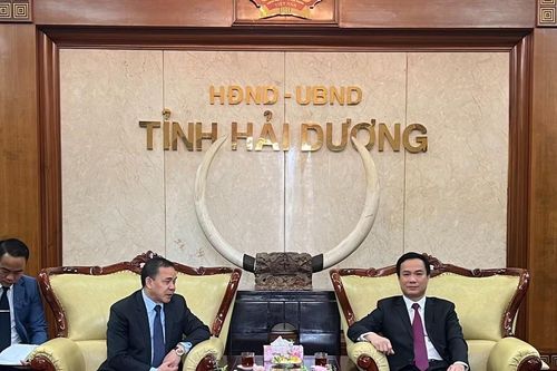 Chủ tịch UBND tỉnh Hải Dương tiếp, làm việc với Đại sứ Lào tại Việt Nam
