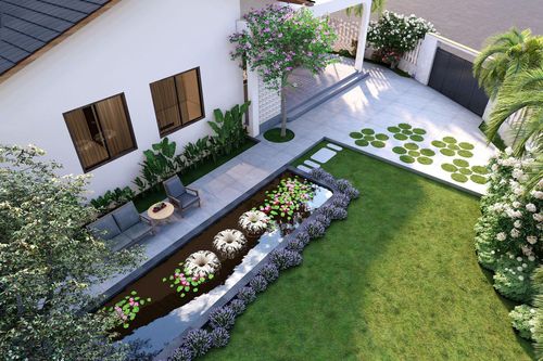 Nhà cấp 4 với sân vườn hiện đại, không gian sống khiến ai cũng mê mẩn