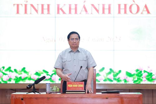 Hình ảnh Thủ tướng làm việc với lãnh đạo chủ chốt tỉnh Khánh Hòa