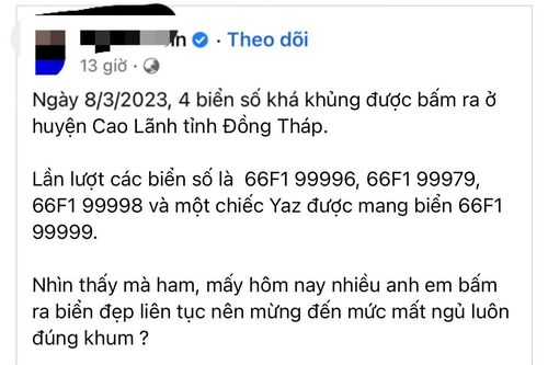 Đồng Tháp xác minh 4 biển số xe 'siêu đẹp' được bấm ra ở huyện Cao Lãnh