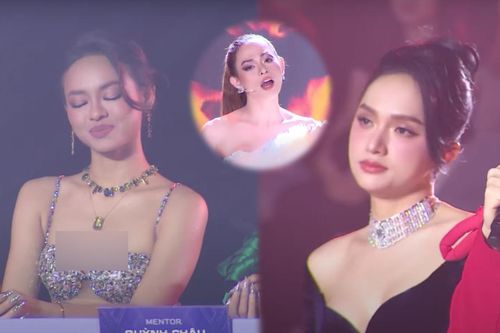 Hương Giang - Mai Ngô 'đơ như xịt keo' khi xem thí sinh hoa hậu chuyển giới trình diễn
