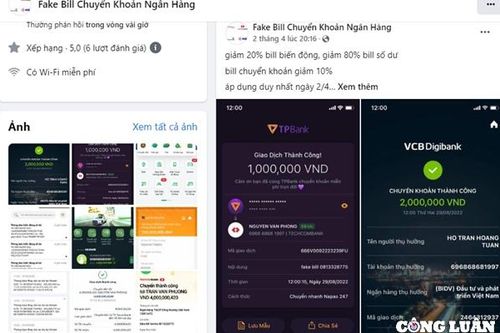 Tràn lan thủ đoạn lừa đảo làm giả hóa đơn chuyển tiền của ngân hàng