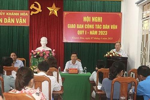 Giao ban công tác dân vận quý I/2023