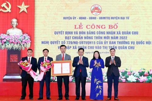 Thái Nguyên: Chính thức nhập xã Quân Chu vào thị trấn Quân Chu