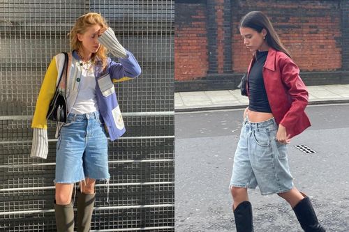 Phối boots cao cổ cùng quần ngang gối