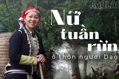 Nữ tuần rừng ở thôn người Dao