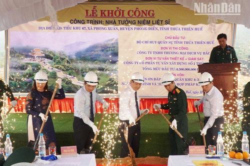 Khởi công Nhà tưởng niệm các liệt sĩ hy sinh trên đường cứu hộ tại thủy điện Rào Trăng 3