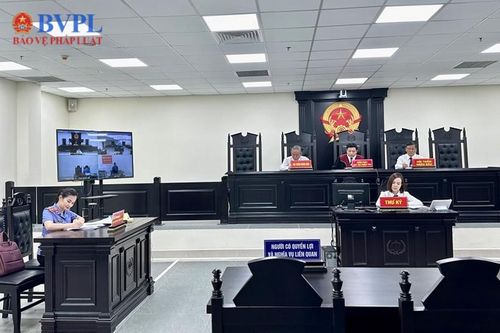 VKSND quận Nam Từ Liêm phối hợp tổ chức 2 phiên tòa xét xử trực tuyến