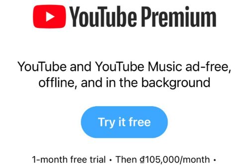 YouTube chính thức thu phí xem video không quảng cáo tại Việt Nam