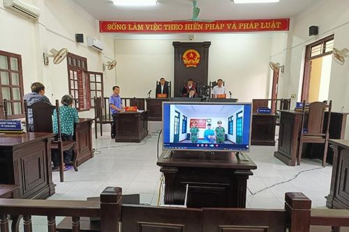 VKSND huyện Lộc Hà phối hợp tổ chức phiên tòa xét xử trực tuyến