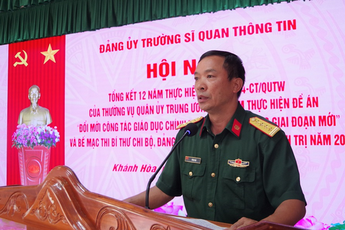 Trường Sĩ quan Thông tin tổng kết Chỉ thị số 124