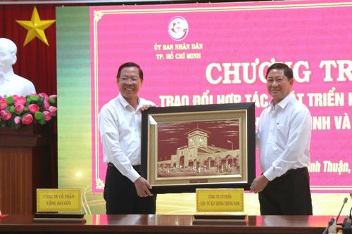 Thống nhất 5 lĩnh vực hợp tác phát triển kinh tế - xã hội giữa TPHCM và tỉnh Ninh Thuận