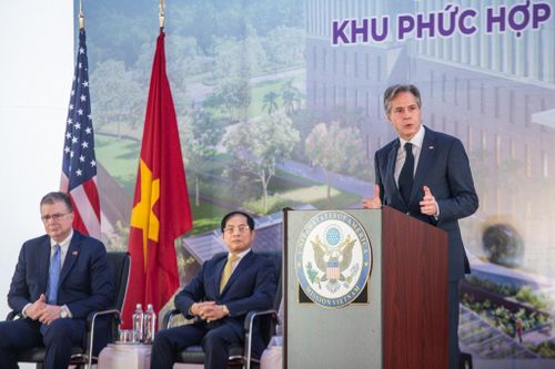 Ông Blinken dự lễ khởi công đại sứ quán 1,2 tỷ USD tại Hà Nội