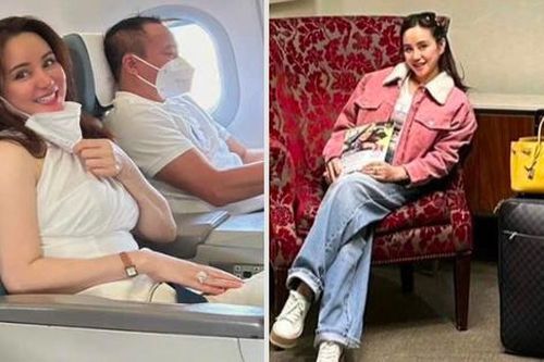 Soi thời trang 'bỉm sữa' mỗi lần đi sân bay của bà mẹ 3 con Vy Oanh