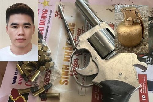 Đối tượng cất giấu lựu đạn, súng Colt và 28 viên đạn trong nhà trọ