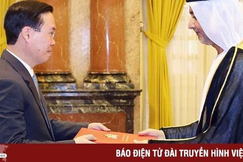 Chủ tịch nước Võ Văn Thưởng tiếp các Đại sứ đến trình Quốc thư