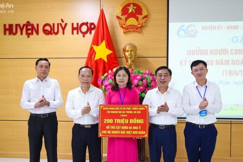 Quỳ Hợp tiếp nhận 500 triệu đồng hỗ trợ xây dựng nhà tình nghĩa