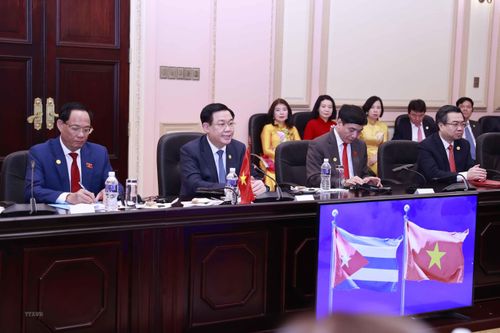 Chủ tịch Quốc hội hội đàm chính thức với Chủ tịch Quốc hội Cuba