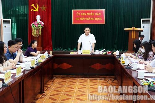 Lãnh đạo UBND tỉnh kiểm tra tại huyện Tràng Định