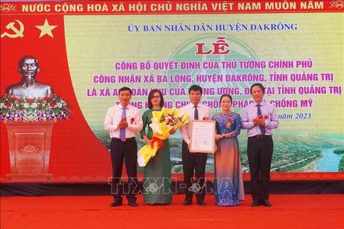 Công bố Quyết định công nhận Ba Lòng là xã An toàn khu