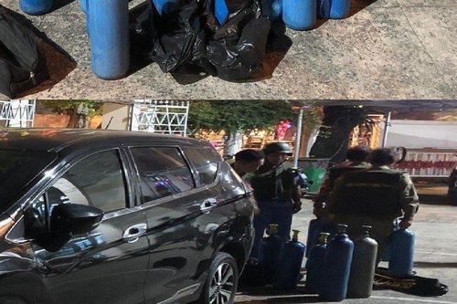 Tp.Đà Nẵng: Xử lý đối tượng vận chuyển 12 bình khí cười đi tiêu thụ