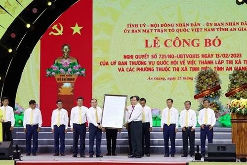 Thành lập thị xã Tịnh Biên (tỉnh An Giang)