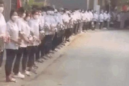 Xúc động khoảnh khắc hơn 500 học sinh cầm hoa cúc trắng xếp hàng tiễn đưa cô giáo