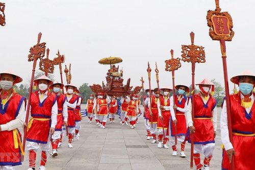 Giỗ Tổ Hùng Vương 2023: Độc đáo Lễ rước kiệu từ các xã vùng ven