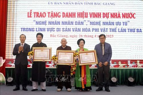 Bắc Giang: Tổ chức Lễ trao tặng danh hiệu Nghệ nhân Nhân dân, Nghệ nhân Ưu tú