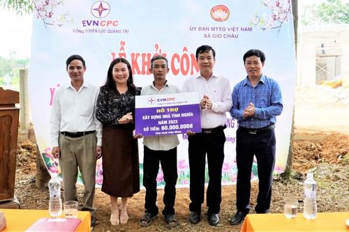 Tỉnh Quảng Trị: Khởi công xây dựng nhà tình thương do EVNCPC hỗ trợ