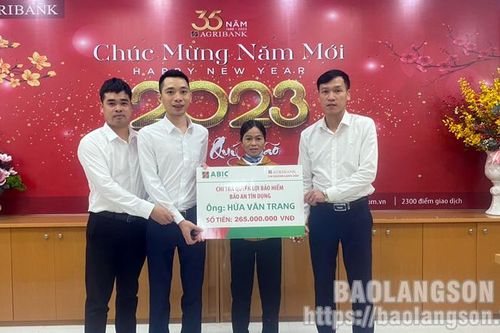 Chi trả 564,3 triệu đồng cho khách hàng tham gia bảo hiểm bảo an tín dụng