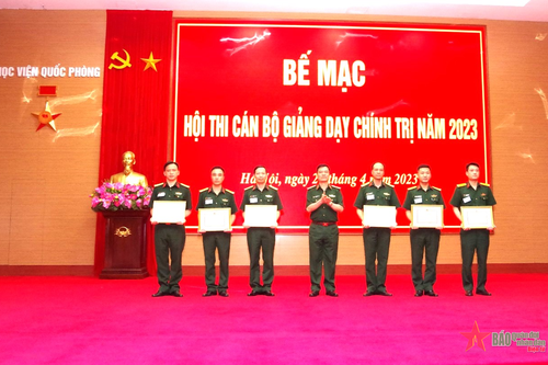 Học viện Quốc phòng tổ chức Hội thi cán bộ giảng dạy chính trị năm 2023