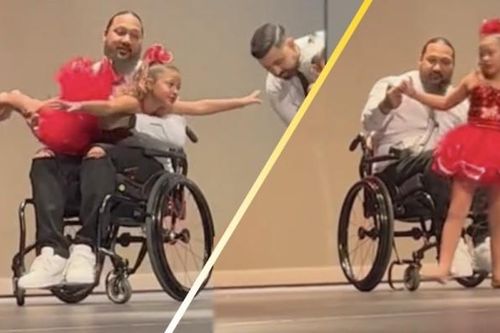 Câu chuyện cảm động về người cha ngồi xe lăn khiêu vũ cùng con gái nhỏ