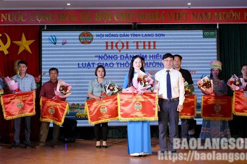 Bắc Sơn: 9 đội tham gia Hội thi 'Nông dân tham gia tìm hiểu Luật Giao thông đường bộ' năm 2023