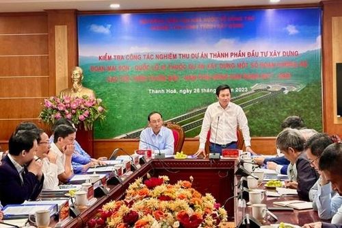 Hội đồng kiểm tra công tác nghiệm thu dự án cao tốc Mai Sơn - Quốc lộ 45