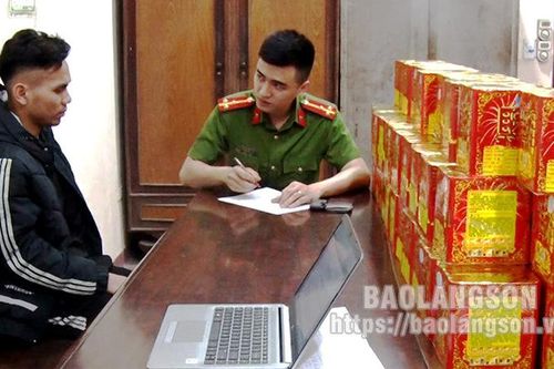 Công an huyện Tràng Định bắt giữ đối tượng tàng trữ 130kg pháo nổ