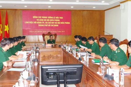 Trung tướng Lê Đức Thái thăm, làm việc với Bộ Chỉ huy BĐBP thành phố Hồ Chí Minh