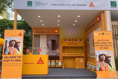 Sika mang đến giải pháp chống nóng - chống thấm '2 trong 1' hiệu quả phản xạ nhiệt cao cho sàn mái đến tuần lễ Triển lãm Kiến trúc Việt Nam 2023