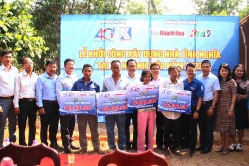 Khởi công xây dựng 4 căn nhà tình nghĩa cho hộ nghèo xã Khánh Hiệp