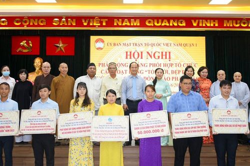 UBMTTQVN Q.1 phát động tháng hành động 'Tốt đời đẹp đạo' trong chức sắc và đồng bào Phật giáo