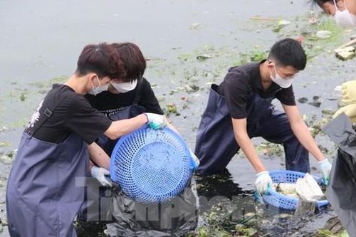 Theo chân nhóm bạn trẻ vớt rác lòng hồ